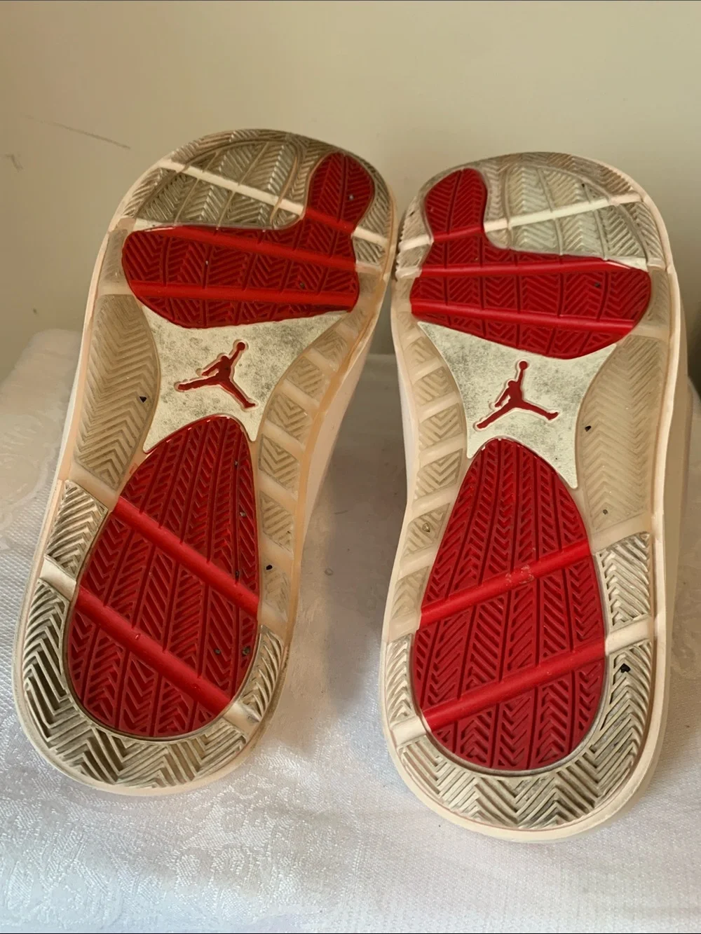 Jordan Women's Pale Pink Crossover Slide Sandals with Red Logo - Picture 6 of 6